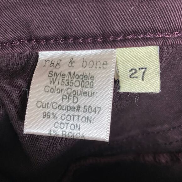 RAG & BONE DEVI SIDE LEG ZIP SKINNY JEANS SIZE 27 - Picture 8 of 12